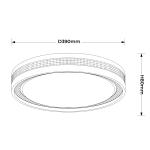 Plafon Ronda biały LED CCT LP-9587/1C-40 WH Light Prestige