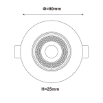 Ruchome oczko podtynkowe Plus białe LED CCT LP-1506/1RS WH Light Prestige