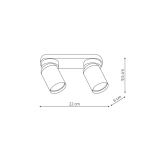 Pointa 2 spot biały 2xGU10 LP-6398/2WS WH Light Prestige