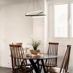Lampa wisząca led 60w czarna DL-J06 + Pilot MONA 888DL DOMENO LIGHTING - zdjęcie dodatkowe 1