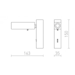 FADO I ścienna czarna 230V LED 3W 45° 3000K R12473 Rendl light studio