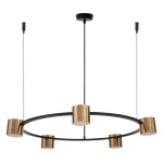 Lampa wisząca KODO 5 czarny/złoty 41329 Sigma - zdjęcie produktu