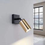 Kinkiet WINX czarny/złoty SL.1382 SOLLUX LIGHTING