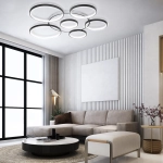 LAMPA DEKORACYJNA SUFIT 194W CZARNA + Pilot DL-F04 GIRONA 443DL DOMENO LIGHTING - zdjęcie produktu