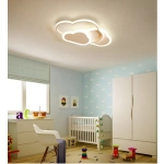 LAMPA DZIECIĘCA LED SUFIT BIAŁE CHMURKI 58W + PILOT DL-I03 414DL DOMENO LIGHTING - zdjęcie dodatkowe 4