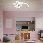 LAMPA DZIECIĘCA LED SUFIT BIAŁE GWIAZDKI 60W + PILOT DL-I05 416DL DOMENO LIGHTING - zdjęcie produktu