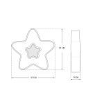 LAMPA DZIECIĘCA LED SUFIT SZARA GWIAZDKA 28W + PILOT 407DL DOMENO LIGHTING - zdjęcie dodatkowe 6