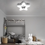 LAMPA DZIECIĘCA LED SUFIT SZARA GWIAZDKA 28W + PILOT 407DL DOMENO LIGHTING - zdjęcie produktu