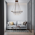 LAMPA LED ŻYRANDOL SUFITOWA + PILOT 116W BRĄZ DL-F09 MOKKA 447DL DOMENO LIGHTING - zdjęcie produktu
