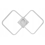 Lampa Dekoracyjna 2 kwadraty 52W Biała + Pilot IMOLA 304DL DOMENO LIGHTING - zdjęcie dodatkowe 1