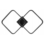 Lampa Dekoracyjna 2 kwadraty 52W Czarna + Pilot IMOLA 303DL DOMENO LIGHTING - zdjęcie dodatkowe 2