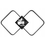Lampa Dekoracyjna 2 kwadraty 52W Czarna + Pilot IMOLA 303DL DOMENO LIGHTING - zdjęcie dodatkowe 4