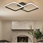 Lampa Dekoracyjna 2 kwadraty 52W Czarna + Pilot IMOLA 303DL DOMENO LIGHTING - zdjęcie dodatkowe 1