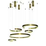Lampa led 264W złota okręgi + Pilot DL-I02 LARA 542DL DOMENO LIGHTING - zdjęcie dodatkowe 1