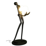 Lampa podłogowa WOMAN czarna 180 cm F9312 Step into Design