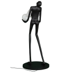 Lampa podłogowa WOMAN czarna 180 cm F9312 Step into Design