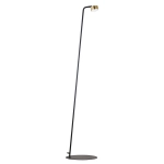 Lampa podłogowa reflektor nowoczesna BAR czarny_złoty mosiądzowany 41711 Sigma