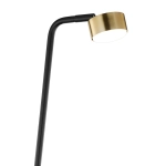 Lampa podłogowa reflektor nowoczesna BAR czarny_złoty mosiądzowany 41711 Sigma