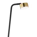 Lampa podłogowa reflektor nowoczesna BAR czarny_złoty mosiądzowany 41711 Sigma