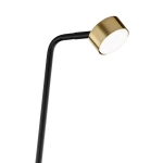 Lampa podłogowa reflektor nowoczesna BAR czarny_złoty mosiądzowany 41711 Sigma