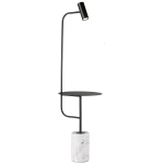 Lampa podłogowa ze stolikiem VINCENT czarna 146 cm ST-7027F black Step into Design