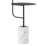 Lampa podłogowa ze stolikiem VINCENT czarna 146 cm ST-7027F black Step into Design