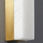 Lampa ścienna BLOCK biały marmur i mosiądz 40 cm ST-3390 Step into design