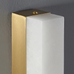 Lampa ścienna BLOCK biały marmur i mosiądz 40 cm ST-3390 Step into design