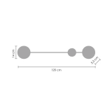 Lampa ścienna CLEX - 2 LED czarna 120 cm MW1133-120 Step into Design