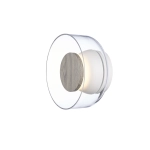 Lampa ścienna DONUT 18 – LED, szkło transparentne, brąz orzechowy ST-5072W transparent brown Step into design