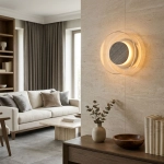 Lampa ścienna DONUT 18 – LED, szkło transparentne, brąz orzechowy ST-5072W transparent brown Step into design