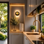 Lampa ścienna DONUT 18 cm - LED, szkło, szaro-złota ST-5072W smoky gold Step into design