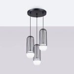 Lampa wisząca BRINA 3P czarna SL.1336 SOLLUX LIGHTING