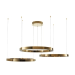Lampa wisząca CIRCLE 40+60+60 LED złoty połysk na 1 podsufitce DN924-40+60+60 gold Step into Design