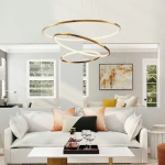 Lampa wisząca CIRCLE SLIM 40+60+80 LED złoty 40 cm + 60 cm + 80 cm ST-10112P-3 Step into Design