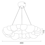 Lampa wisząca CLOUD 50 cm- akrylowa, w kształcie chmurki ST-DL6123P-50 Step into design