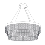 Lampa wisząca GLORIA LED kryształowa złota 60 cm ST-DL8511 Step into Design