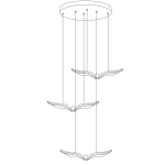 Lampa wisząca GUFO 3 LED różowe złoto 36 cm ST-DL8506 Step into design