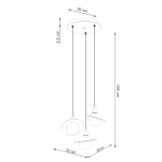 Lampa wisząca HYPERION 3P biały SL.1357 SOLLUX LIGHTING