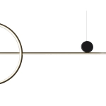 Lampa wisząca NEW AGE LED czarna 120 cm MP0082-L120 Step into design