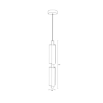 Lampa wisząca OSMO-2 LED złota 73 cm ST-15038P-2 Step into design