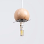 Lampa wisząca PEKKA 1 biała/naturalne drewno SL.1390 SOLLUX LIGHTING
