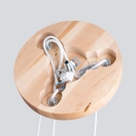 Lampa wisząca PEKKA 3P biała/naturalne drewno SL.1391 SOLLUX LIGHTING