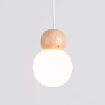 Lampa wisząca PEKKA 3P biała/naturalne drewno SL.1391 SOLLUX LIGHTING