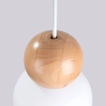Lampa wisząca PEKKA 3P biała/naturalne drewno SL.1391 SOLLUX LIGHTING
