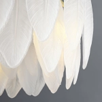 Lampa wisząca PIUMA mosiądz biała 80 cm ST-6289-8 Step into design