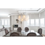 Lampa wisząca PIUMA mosiądz biała 80 cm ST-6289-8 Step into design