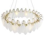 Lampa wisząca PIUMA mosiądz biała 80 cm ST-6289-8 Step into design