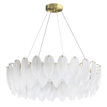 Lampa wisząca PIUMA mosiądz biała 80 cm ST-6289-8 Step into design