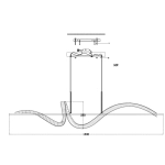 Lampa wisząca RITZ LED złota 150 cm ST-MD2405161 Step into Design